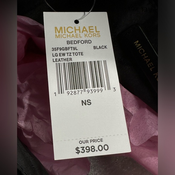 MICHAEL Michael Kors Black and White Leather Tote - Picture 2 of 12